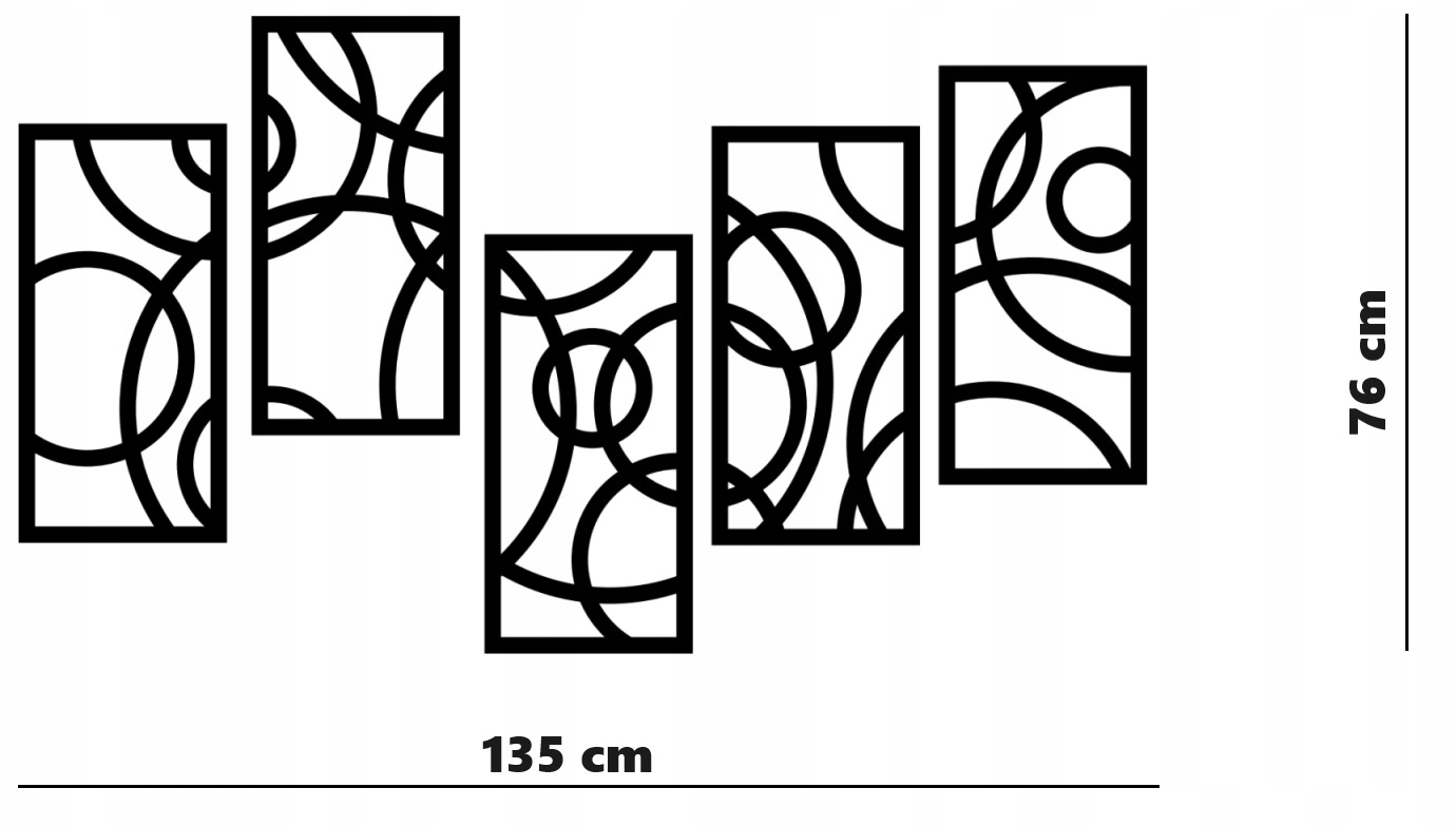 Obraz AŻUROWY Obrazy do salonu dekoracje scienne tryptyk Panele 3D 135cm EAN (GTIN) 5905178311598