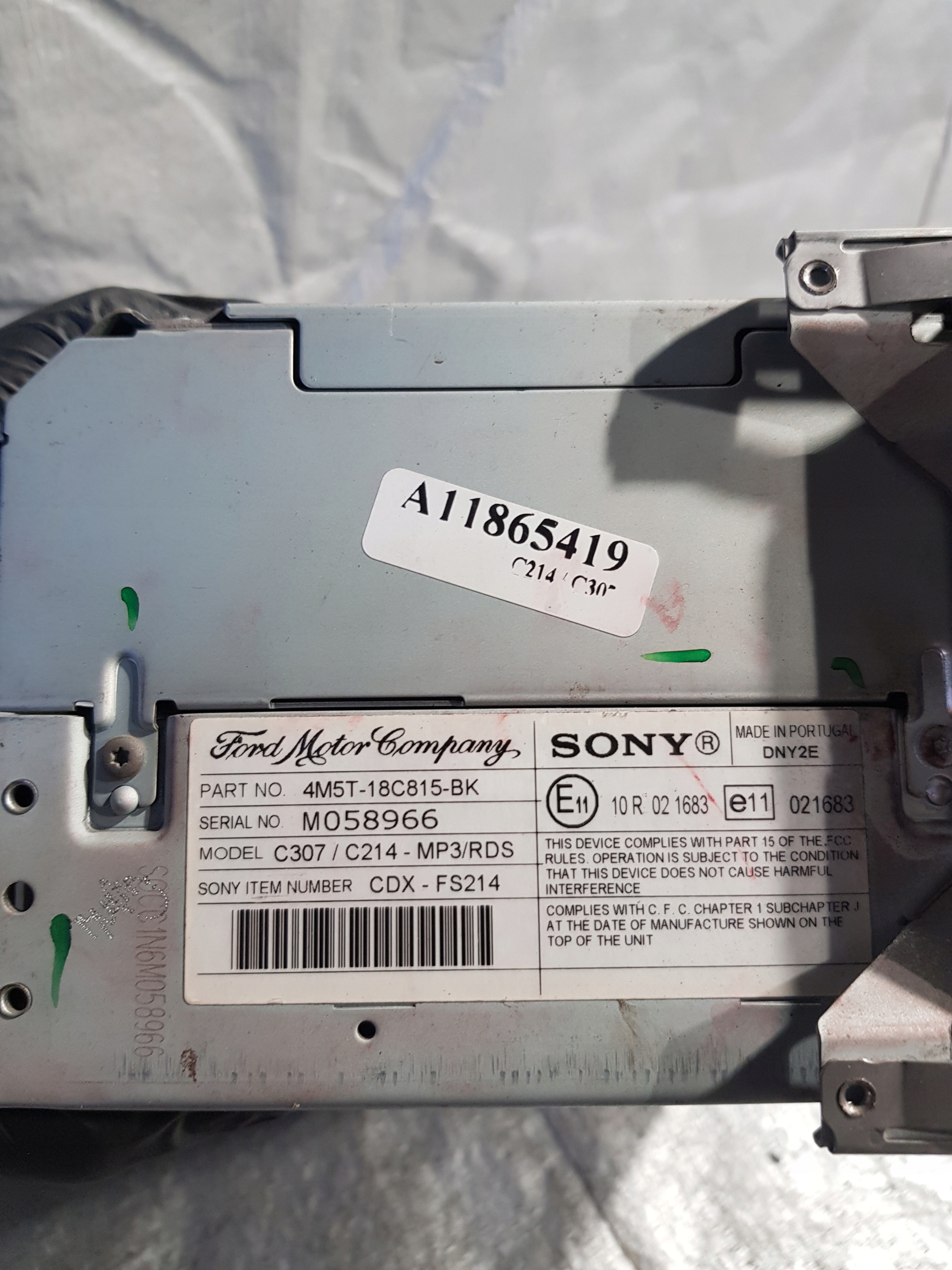 FORD FOCUS MK2 RADIO CD ORYGINALNE 4M5T18C815BK
