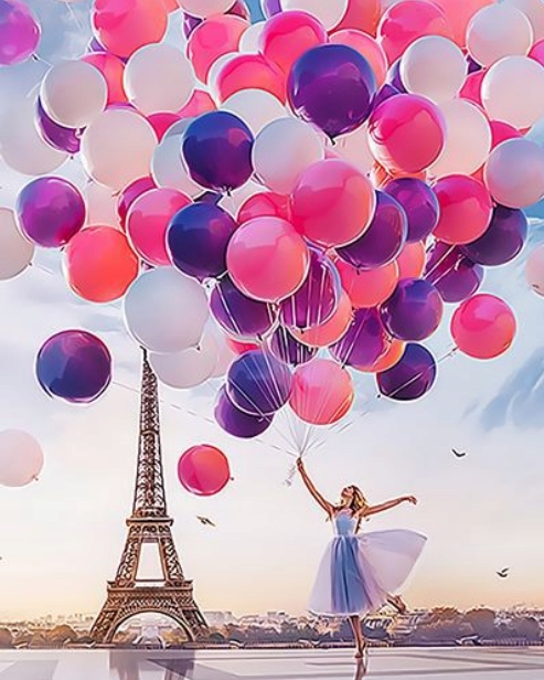 Malowanie po numerach ZESTAW 40x50 PARIS