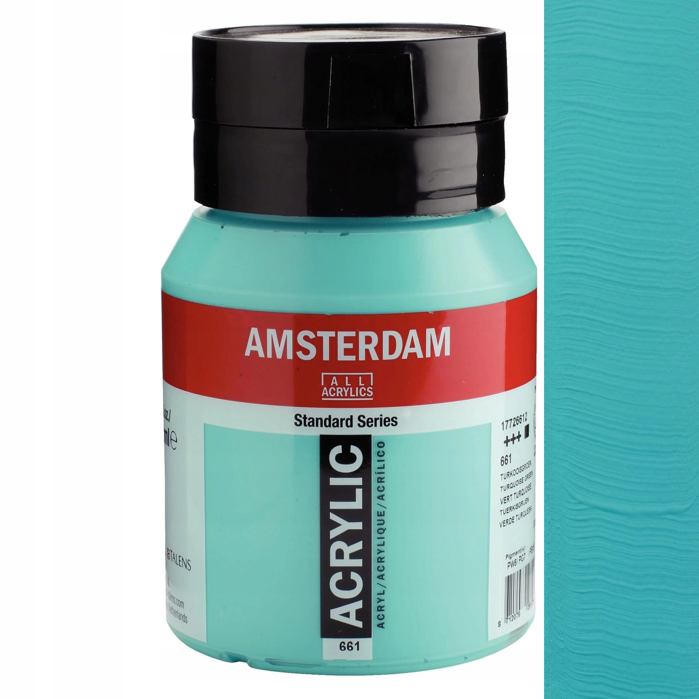 Barva akrylová Talens Amsterdam Zelená Tyrkysová 500 ml. č. 661