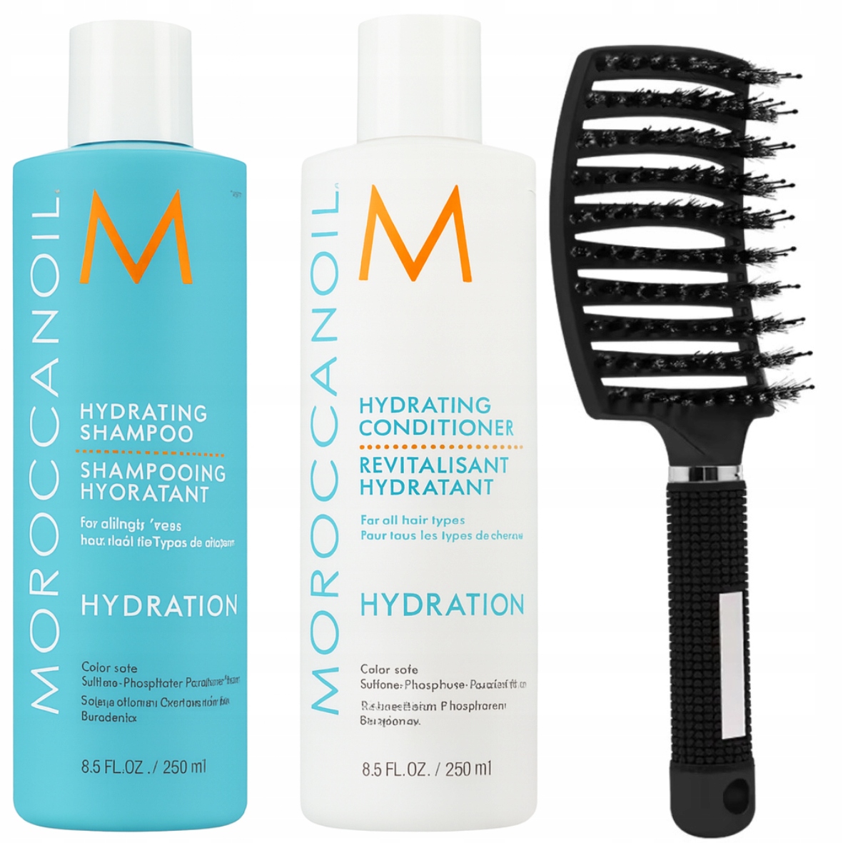 Moroccanoil Hydration Šampon 250 ml kondicionér kartáč Bonus
