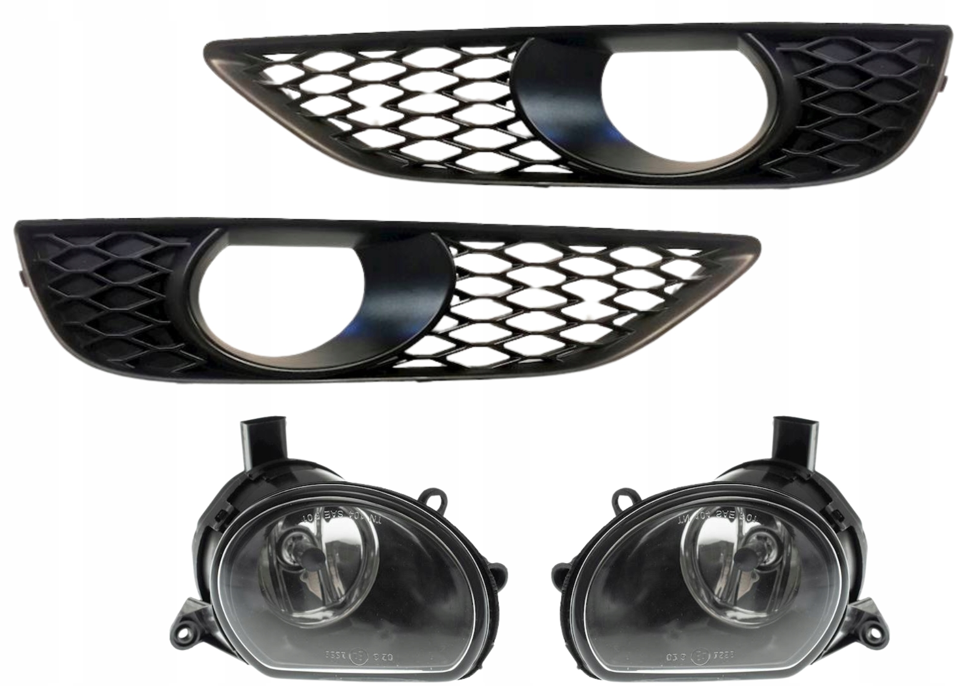 Audi Q7 4L S Line 2009- Atrapy Mřížky Nárazníku P+l Halogeny Lampy P+l