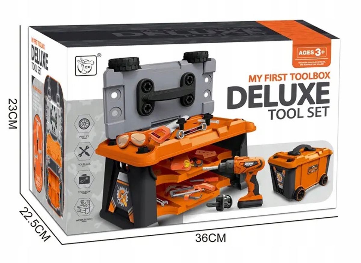 ZESTAW MAJSTERKOWICZA WARSZTAT SKRZYNKA NARZĘDZIA WIERTARKA na BATERIE 65w1 Płeć chłopcy
