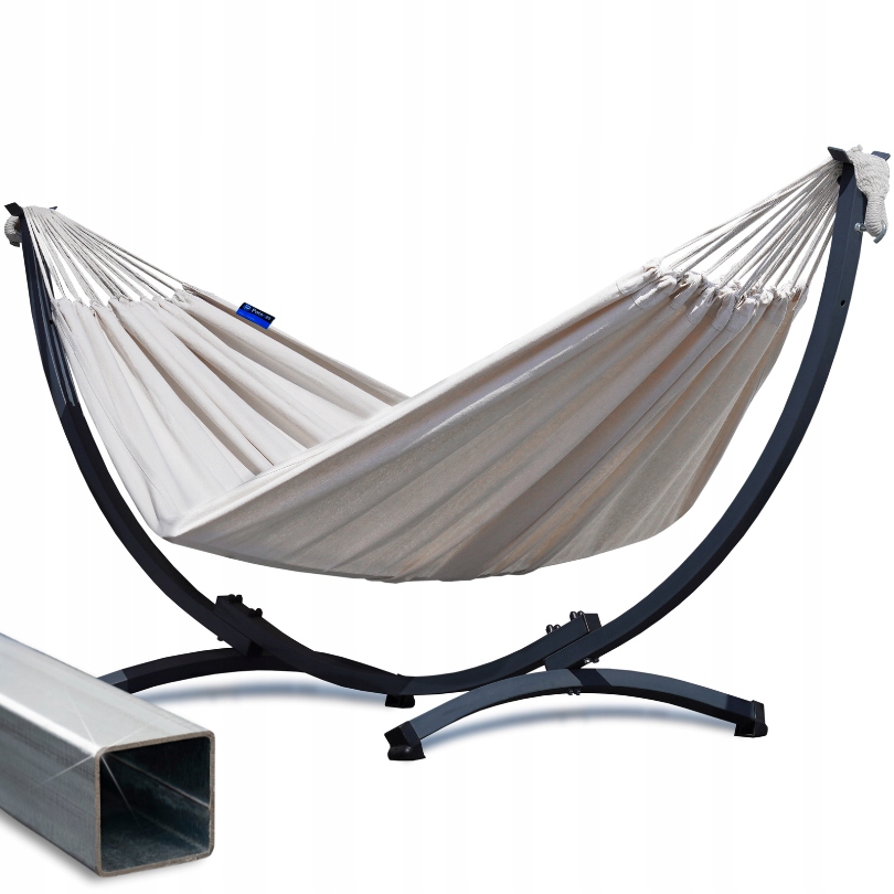 Hamak ze stelażem ocynkowanym Kompakt kompaktowy hamak na taras Potenza