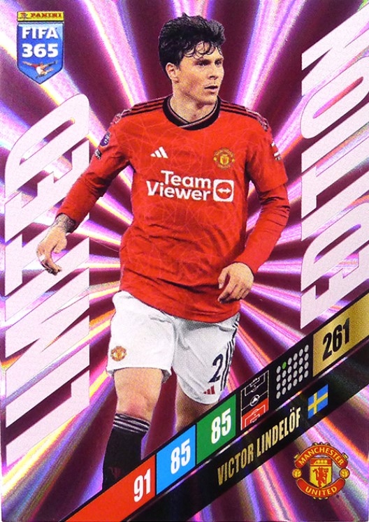 VICTOR LINDELOF 261 MANCHESTER UNITED LIMITED EDITION KARTY FIFA 365 2024