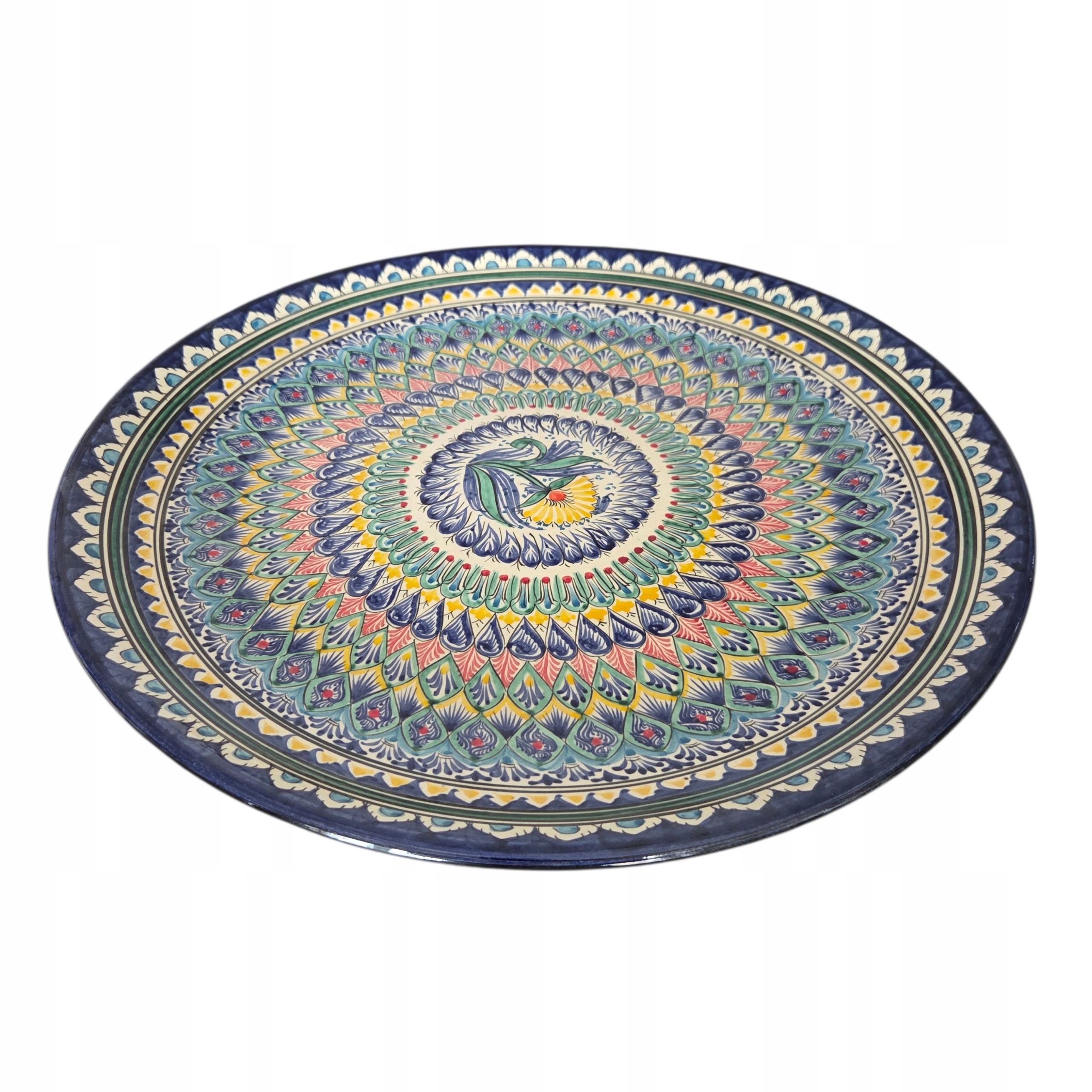 Velký uzbecký talíř Lagan modrý 56 cm