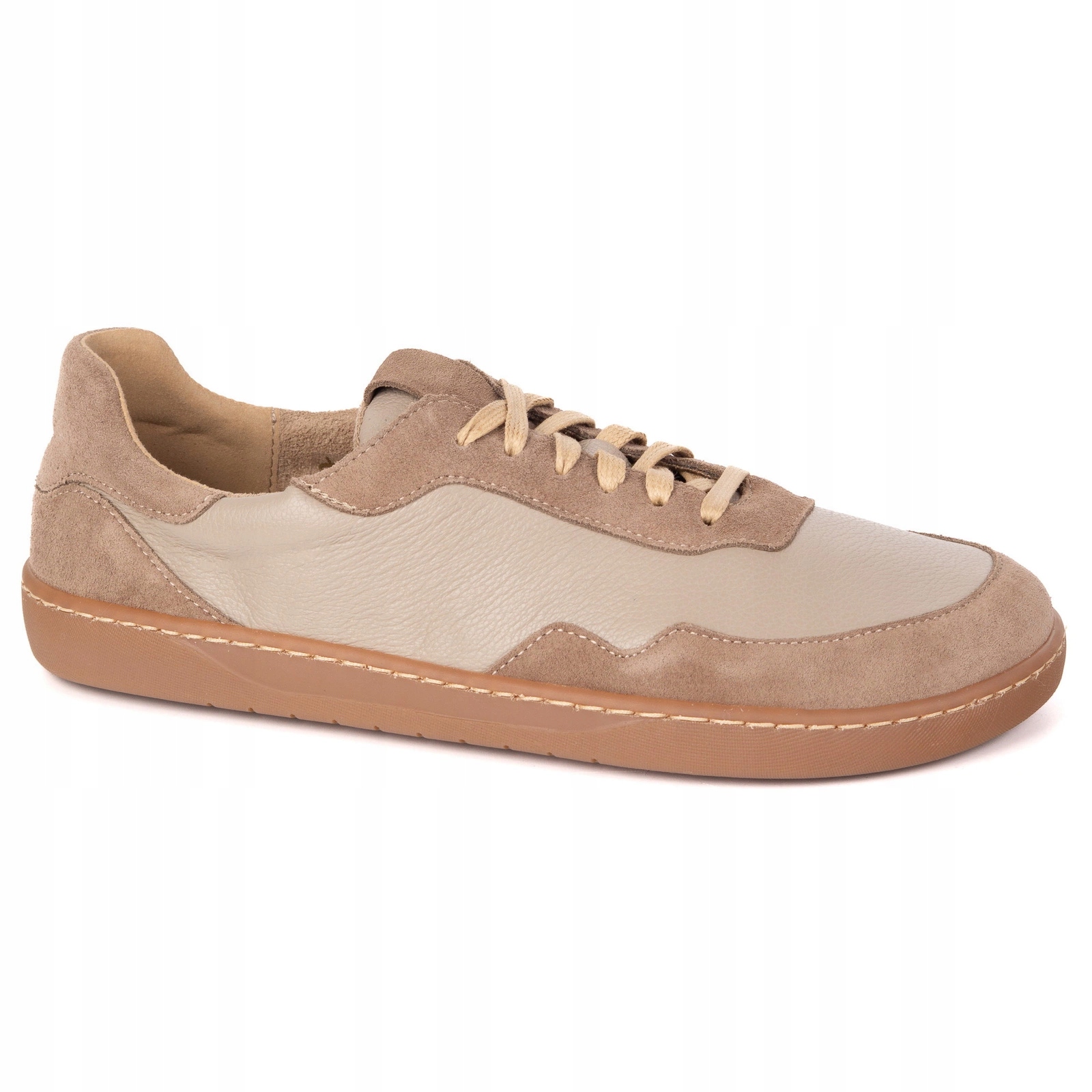 Minimalistické kožené barefootové boty Wasak 0794W Latte Groszek 42