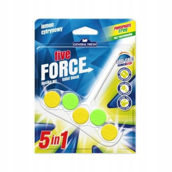 

General Koszyk do Wc Kulki Five Force Cytryna 50g