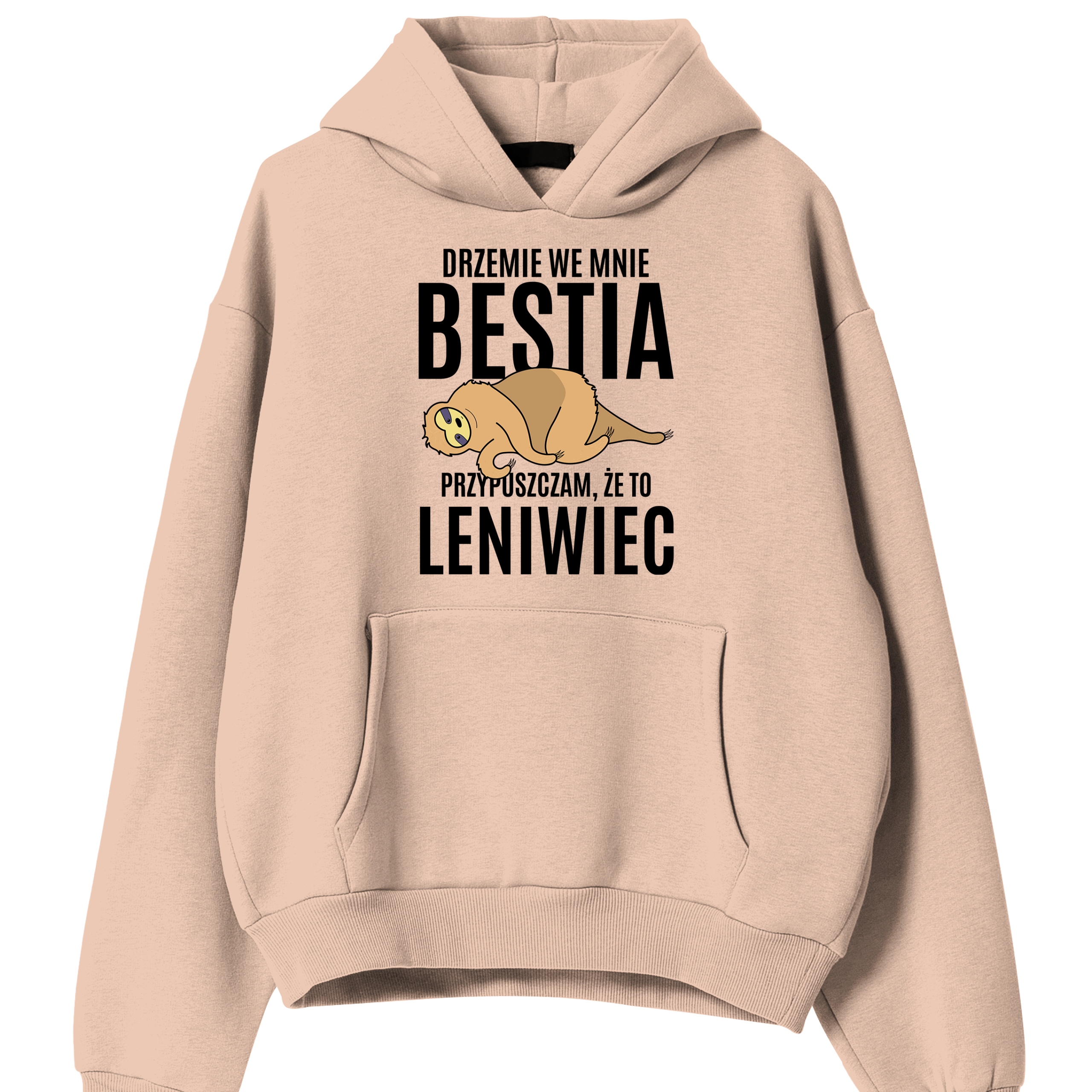 mikina s kapucí Pro lenochoda Dřímá Ve Mně Lenochod S