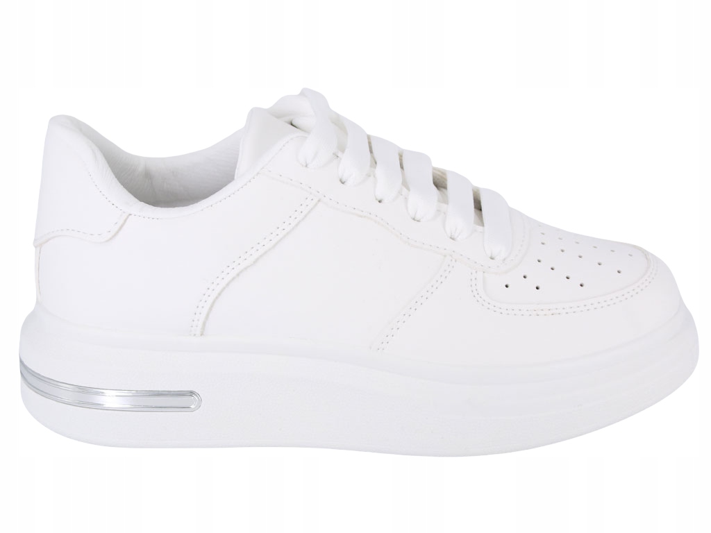 

Trampki Sneakersy Na Platformie Białe F9LG332 36