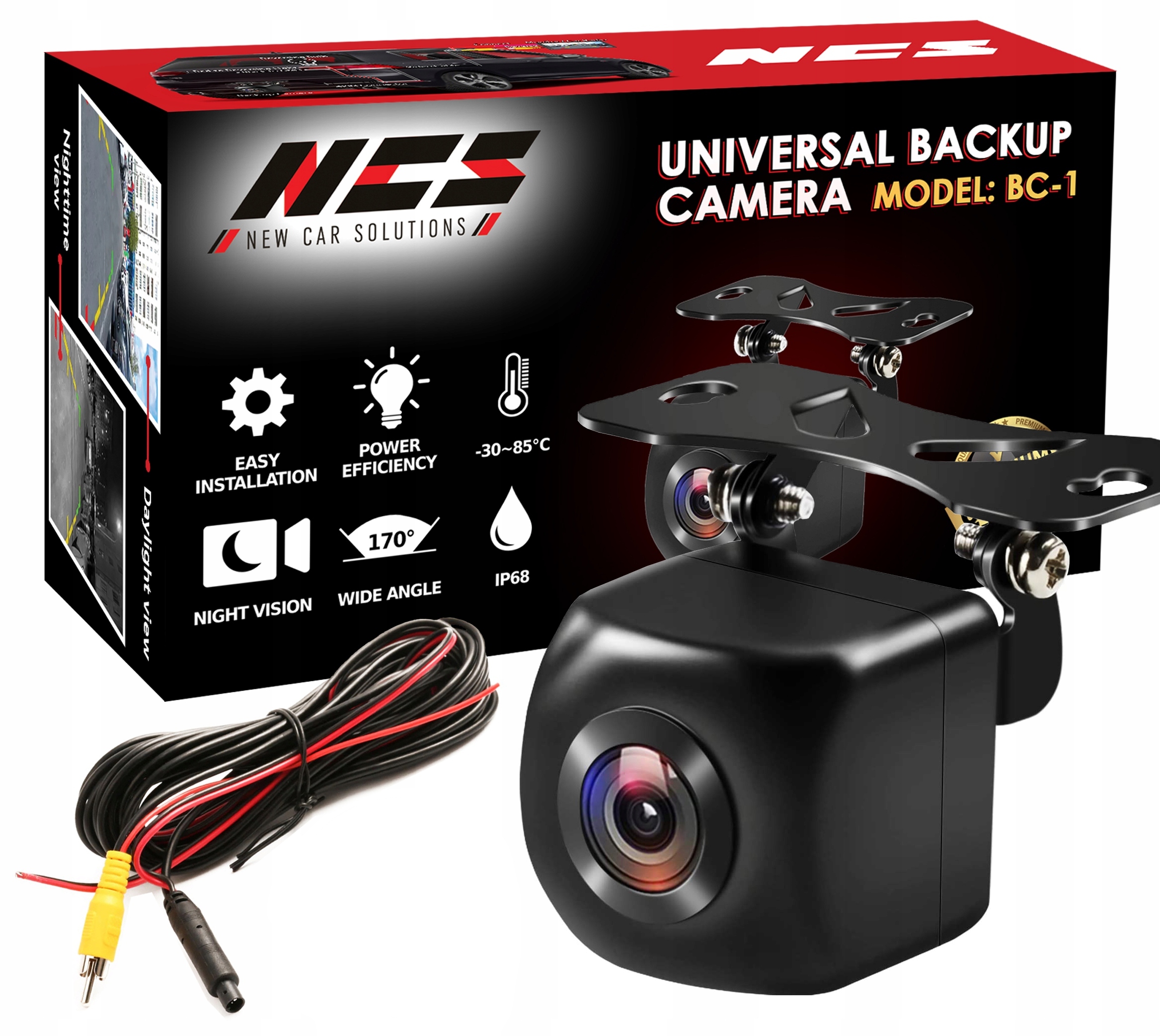 Univerzální Couvací Kamera Ncs BC-1 1280p Ahd Ntsc Fisheye Night Vision