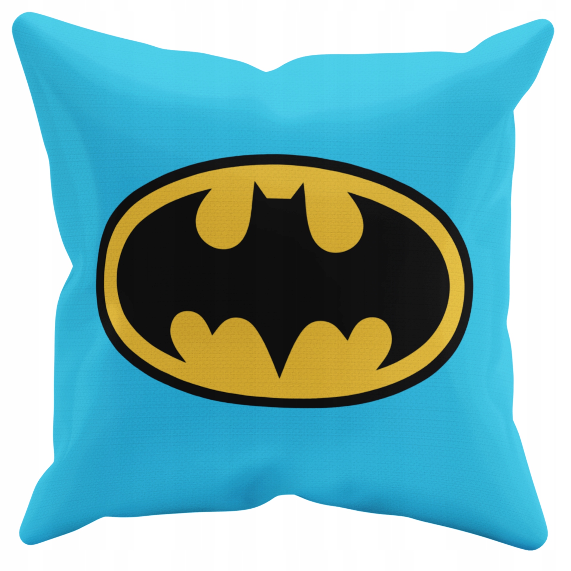 POSZEWKA NA PODUSZKĘ JAŚKA DO PRZEDSZKOLA BATMAN + IMIĘ GRATIS Kolor dominujący odcienie niebieskiego