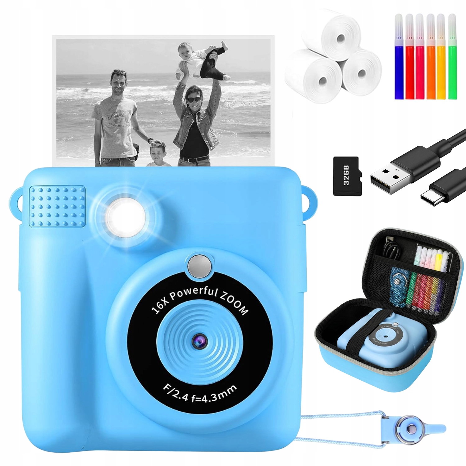 Fotoaparát Pro Děti Digitální Instantní Termální Tiskárna