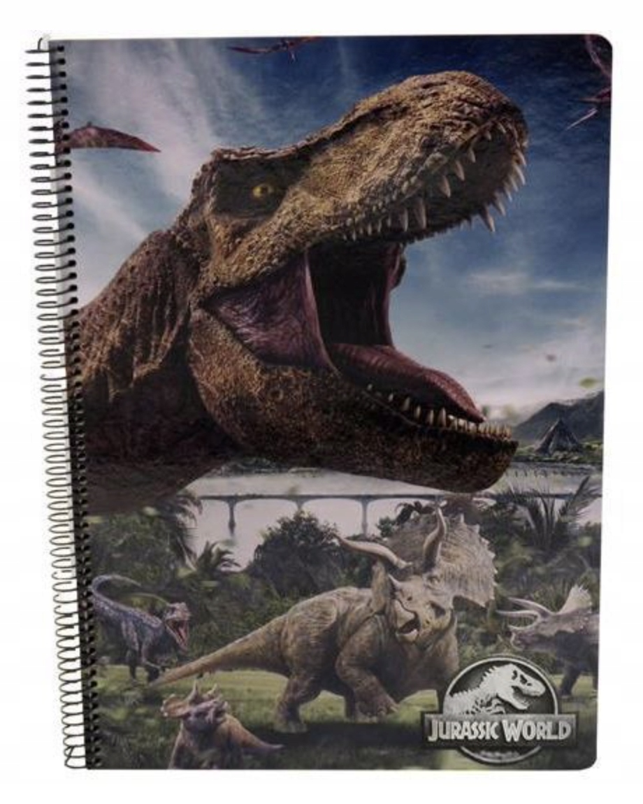 Zeszyt JURASSIC WORLD T-REX kołonotatnik w kratkę A4