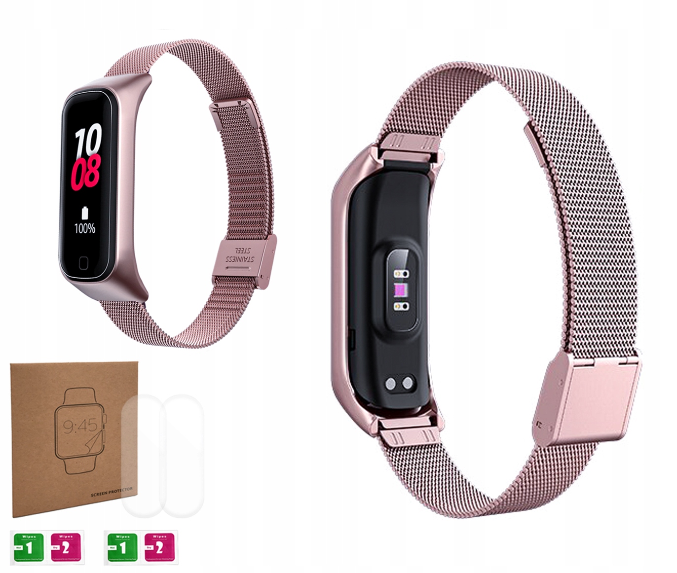 

Pasek Metalowy do Samsung Galaxy Fit 2 R220 Różowy