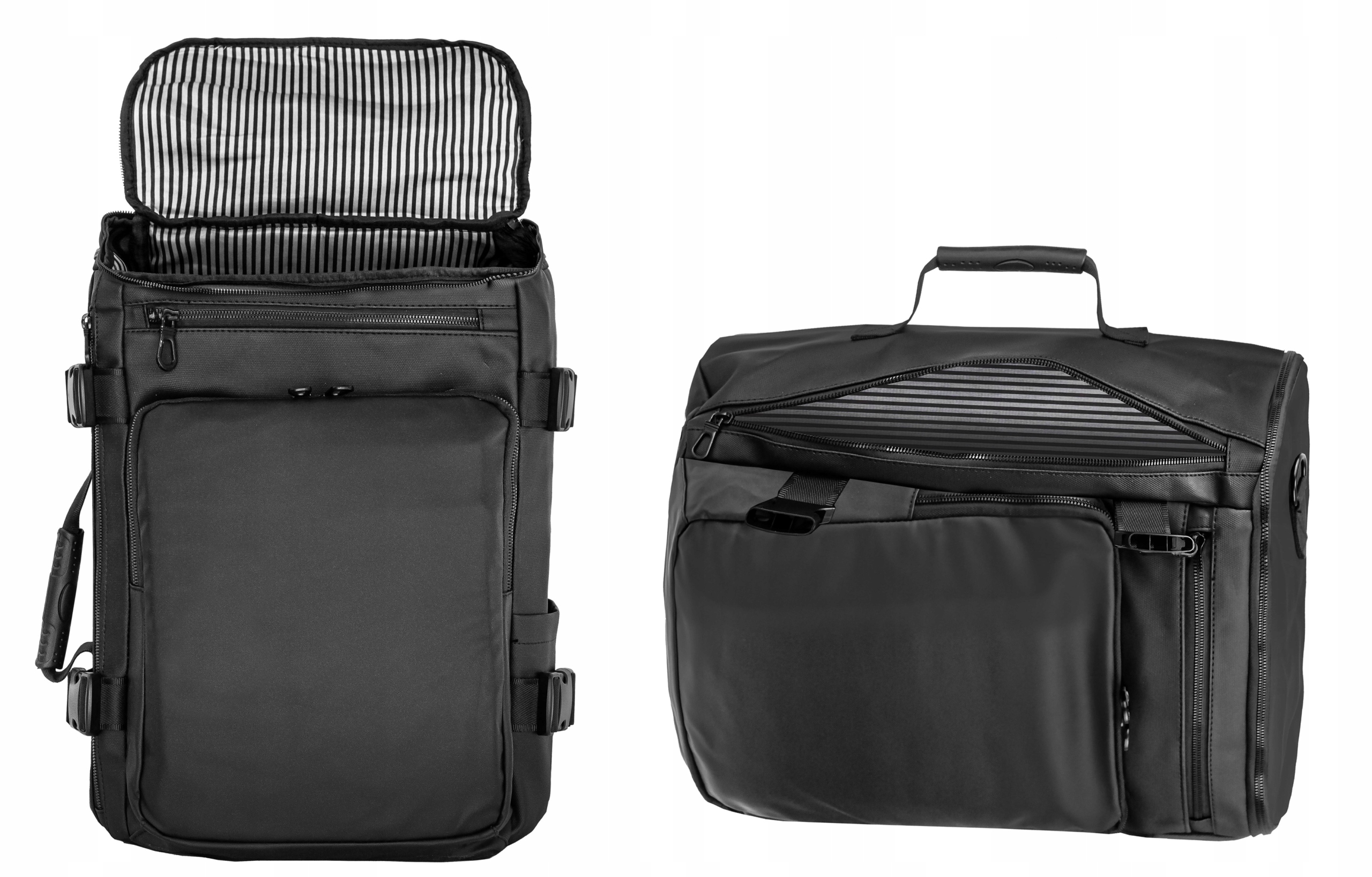 PLECAK DO SAMOLOTU PODRÓŻNY BAGAŻ PODRĘCZNY TORBA PODRÓŻNA MAŁA 3W1 CZARNY Szerokość (dłuższy bok) 30 cm