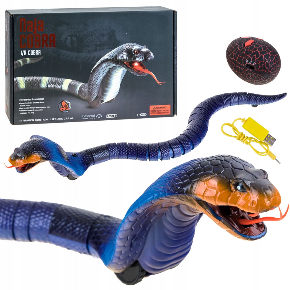 

Cobra zdalnie sterowany Wąż na pilota RC0419