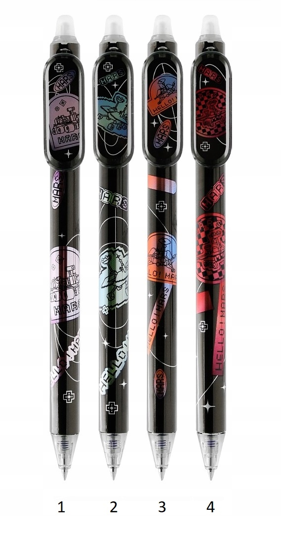 DŁUGOPIS ŚCIERALNY WYMAZYWALNY AUTOMAT HELLO MARS RÓŻNE WZORY DO WYBORU