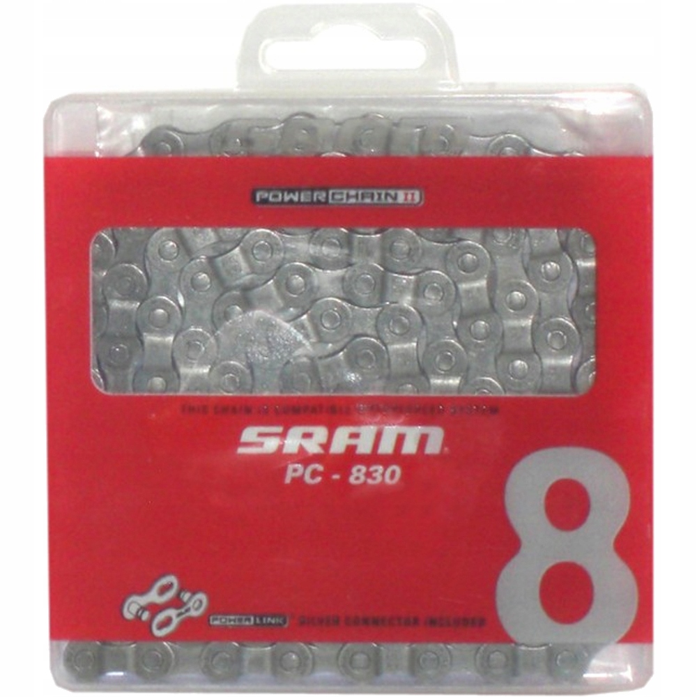 

Łańcuch rowerowy Sram PC-830 8rz +spinka 114 ogniw
