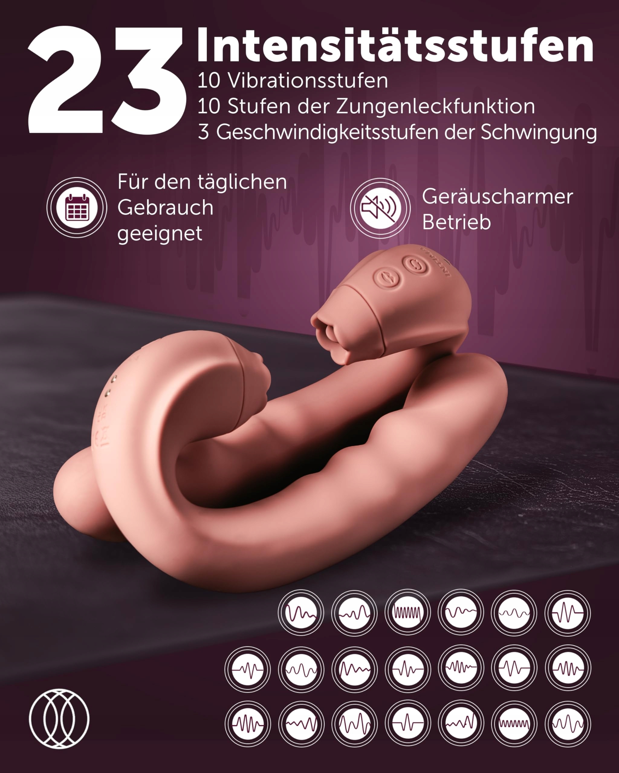 INTIMA LURE Stymulator Klitorisu Z Funkcją Liza Z Rotacją Dla G Punktu — miniatura 3