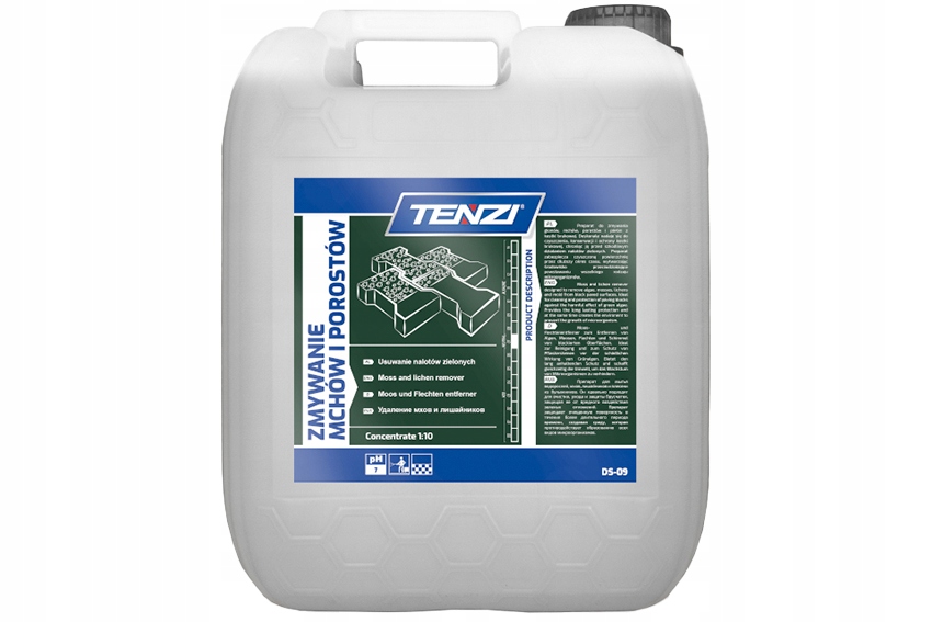 Levně Tekutý koncentrát pro odstranění mechů porostů zelených nánosů z kostky Tenzi