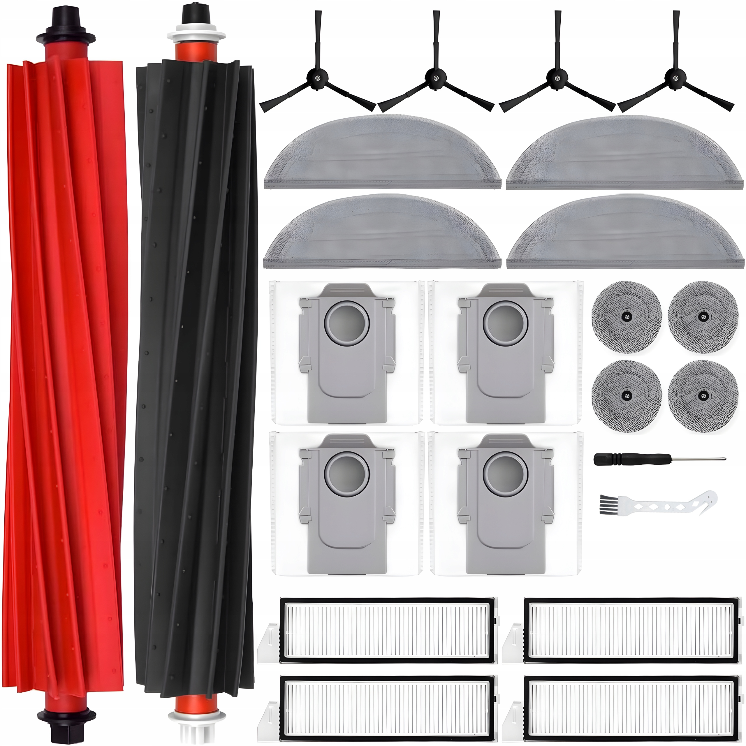 Duży zestaw do Roborock S8 maxV Ultra worki mopy filtry szczotki
