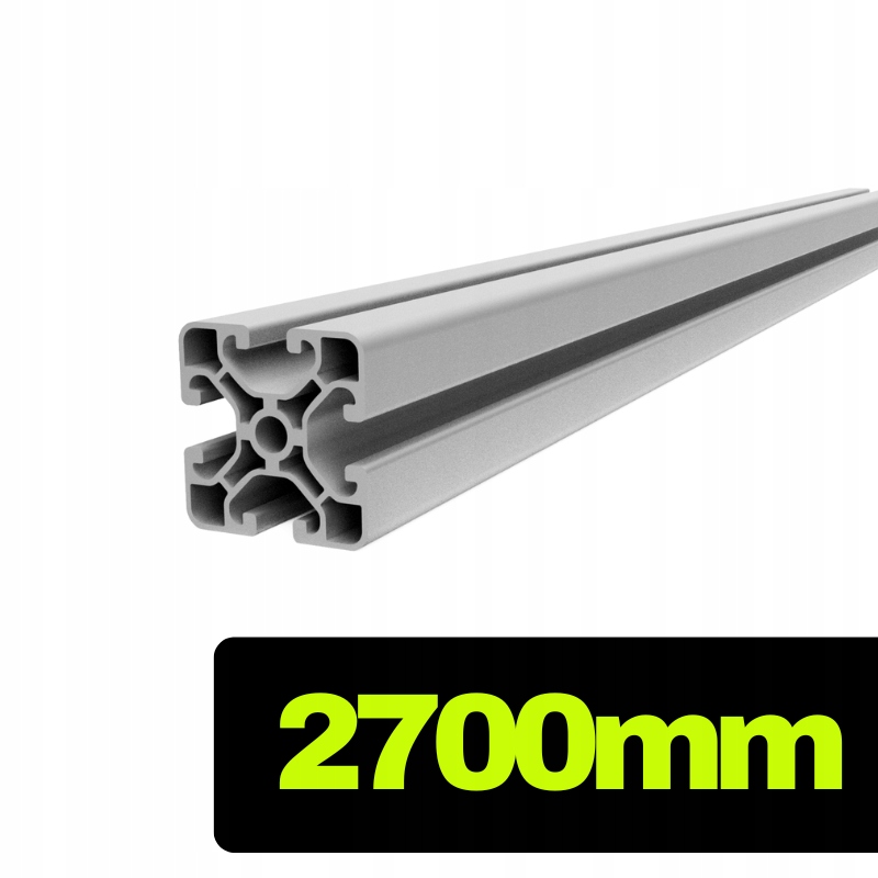 Konstrukční hliníkový profil T-slot 40x40 lehký stříbrný 270 cm