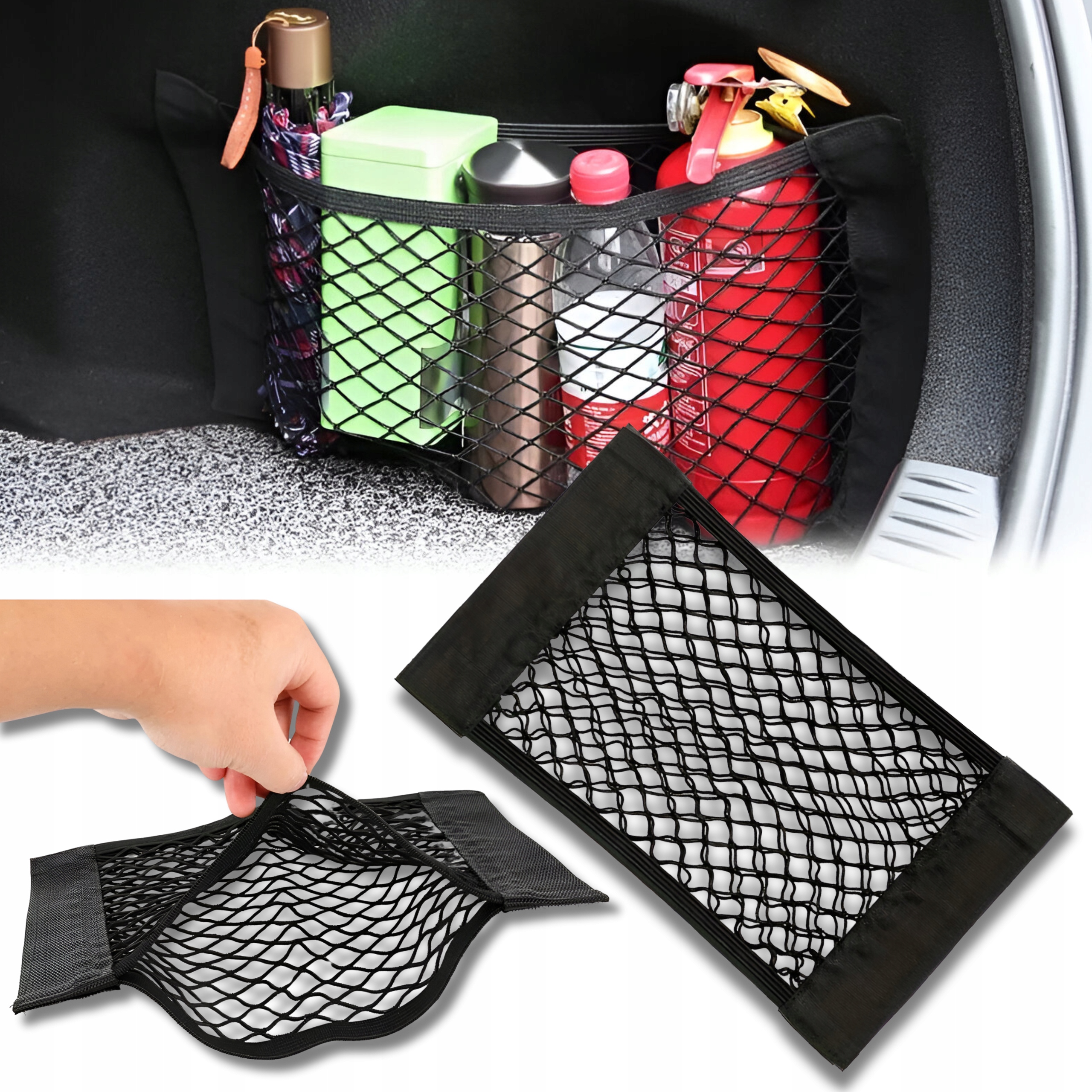 Siatka Na Rzep do samochodu auta bagażnika Organizer Autosiatka 25 X 40 CM