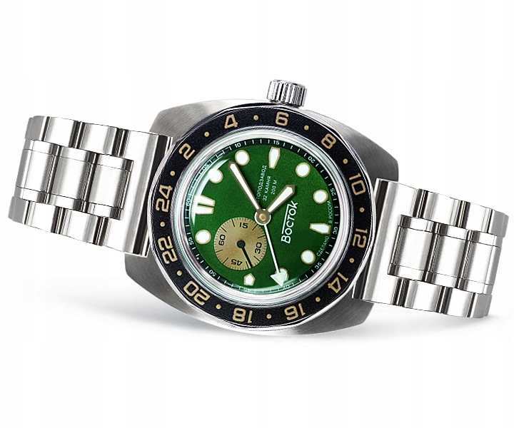 Hodinky Vostok Automatik 2426.12 Gmt Amphibia 17099B Batman Green