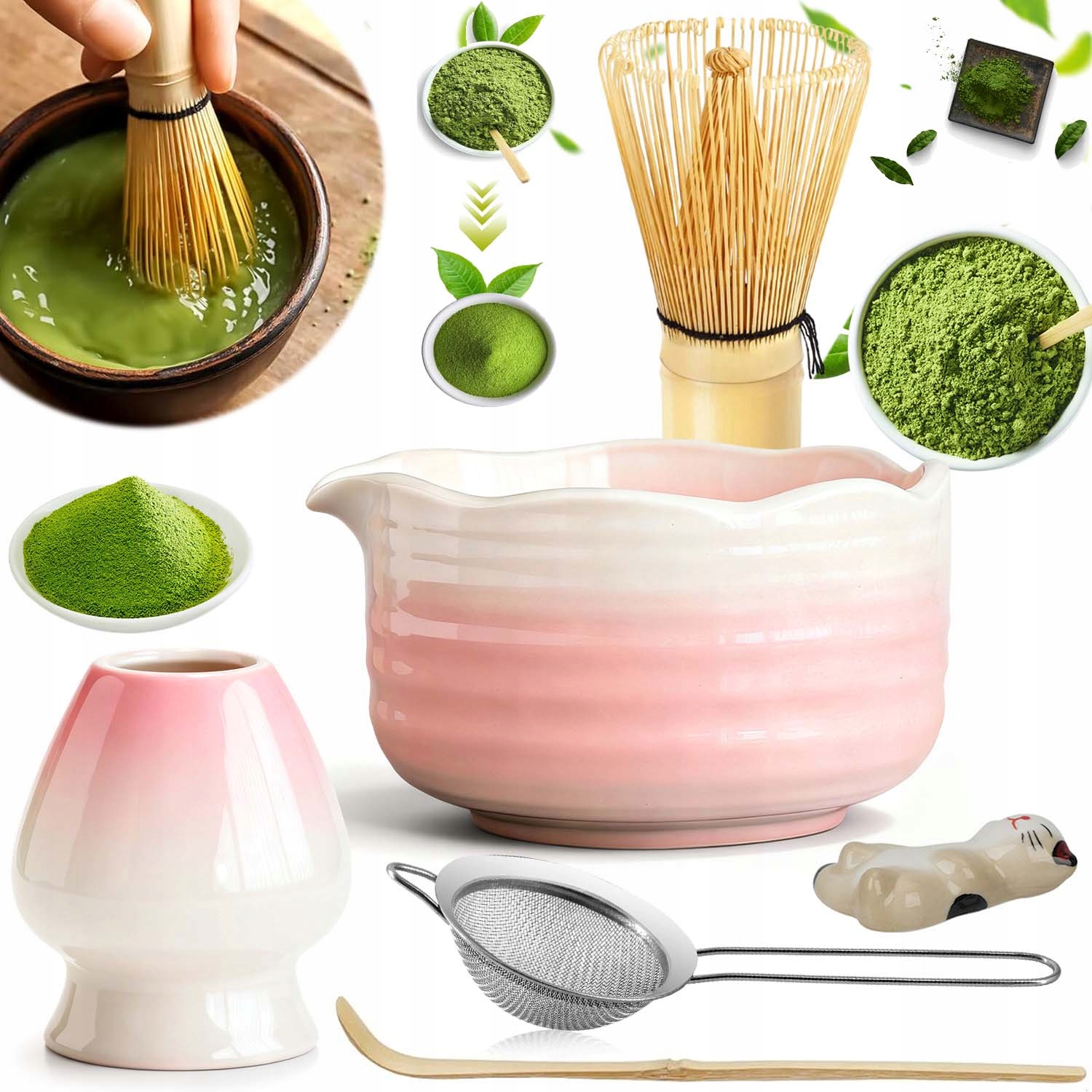 Levně Matcha Sada Na Čaj 6-DÍLNÁ, Nástroje Na Přípravu Čaje