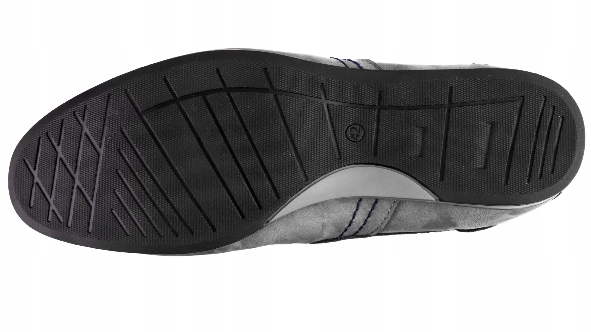 Mokasyny męskie POLSKIE buty skórzane szare 44 Rozmiar 44