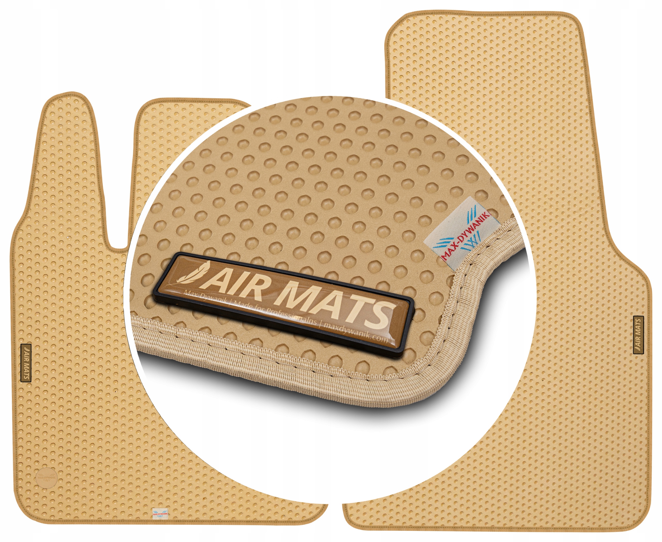 Smart Fortwo III 2013-2020 Béžové gumové koberce Eva Air Mats