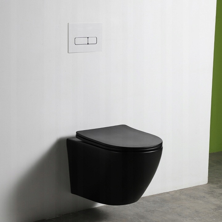 MISA MUSZLA MISKA WC PODWIESZANA WISZĄCA PRIMO SLIM CZARNY MAT DESKA Marka Arbo