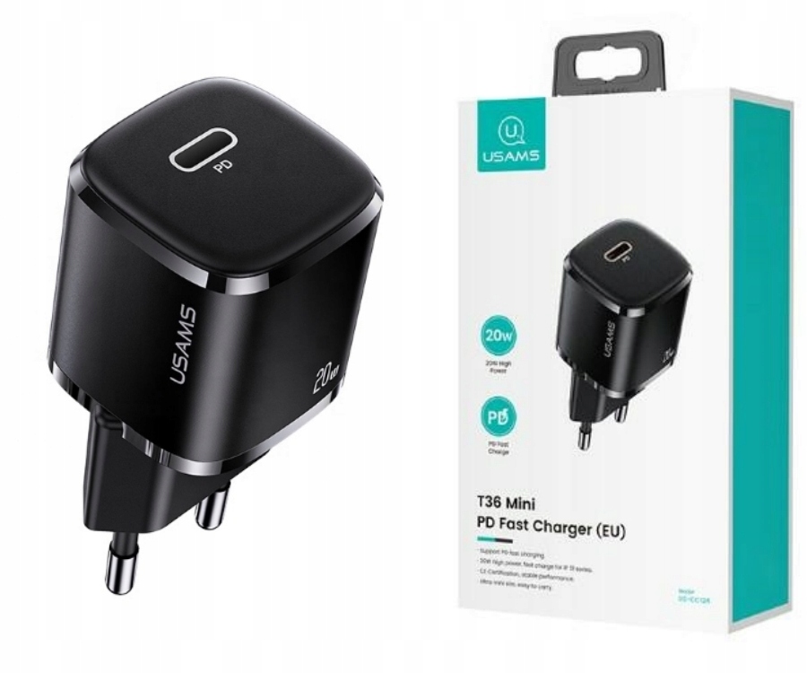 

Usams Mini Ładowarka Sieciowa T36 Usb-c PD3.0 20W