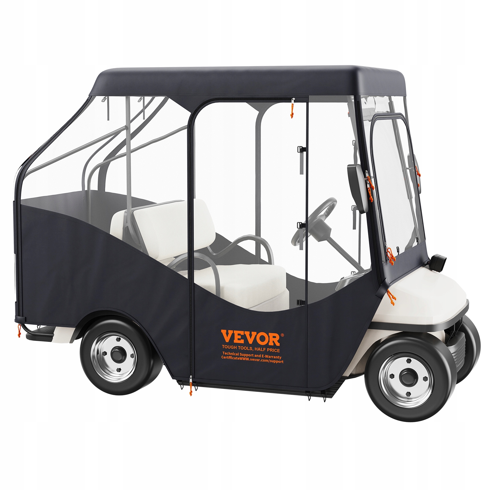 Vevor Priehľadný Pláštenkový Obal Na Golfový Kočík Pre 4 Osoby