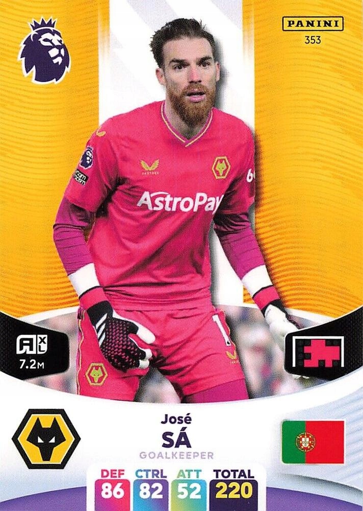 Premier League 2024 353 José Sá Panini Adrenalyn X