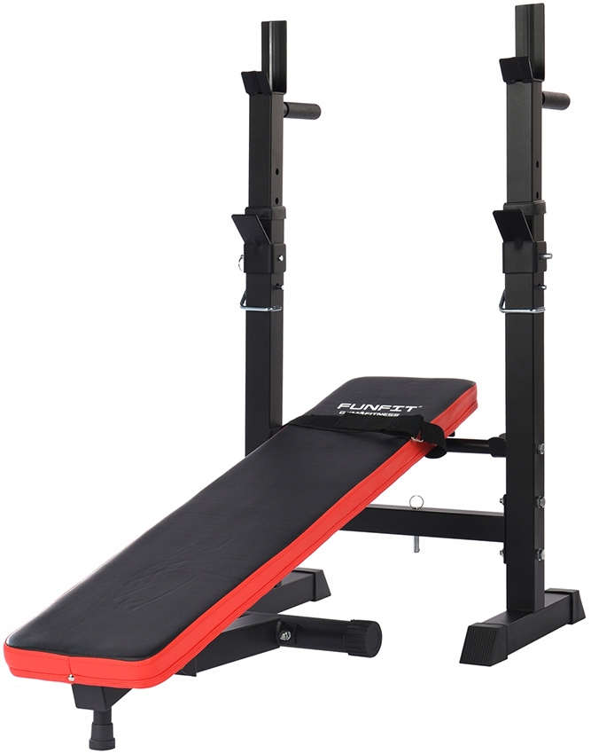 ŁAWKA TRENINGOWA PROSTA REGULOWANE STOJAKI FUNFIT Cechy dodatkowe możliwość złożenia