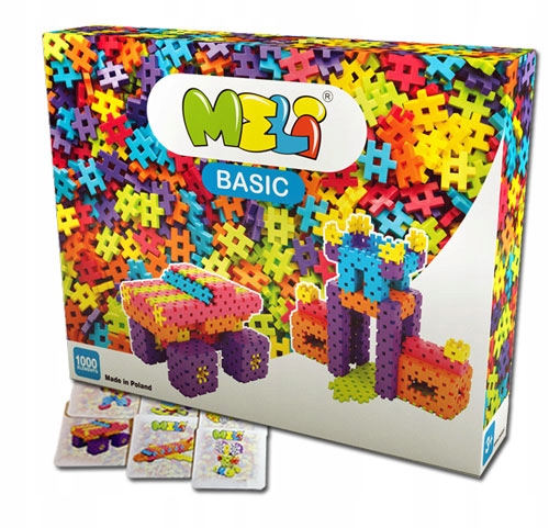 

Klocki Konstrukcyjne Meli Basic 1000 sztuk+PREZENT