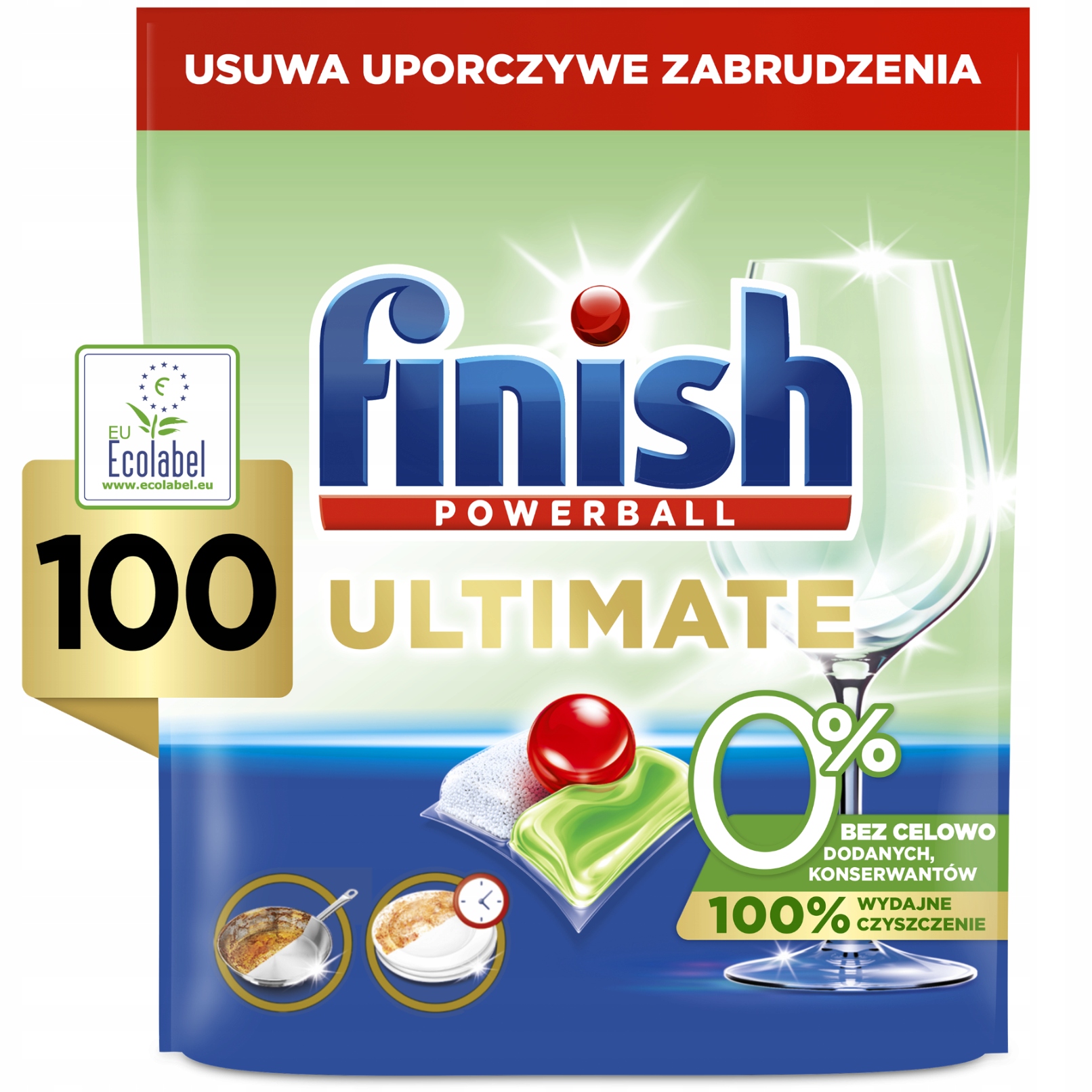 Levně Finish Powerball Ultimate 0% Kapsle do myčky nádobí Ekologické Zero 100kusů