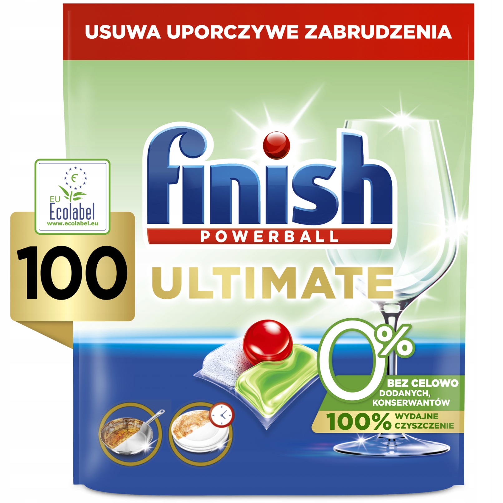 Finish Ultimate 0% Kapsle do Myčky Ekologické Eco 100 kusů