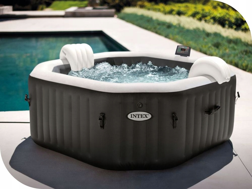 Dmuchane Ogrodowe Spa Hydromasaż Intex 28462 6osób Generator+WiFi Model2026 Szerokość produktu 211 cm
