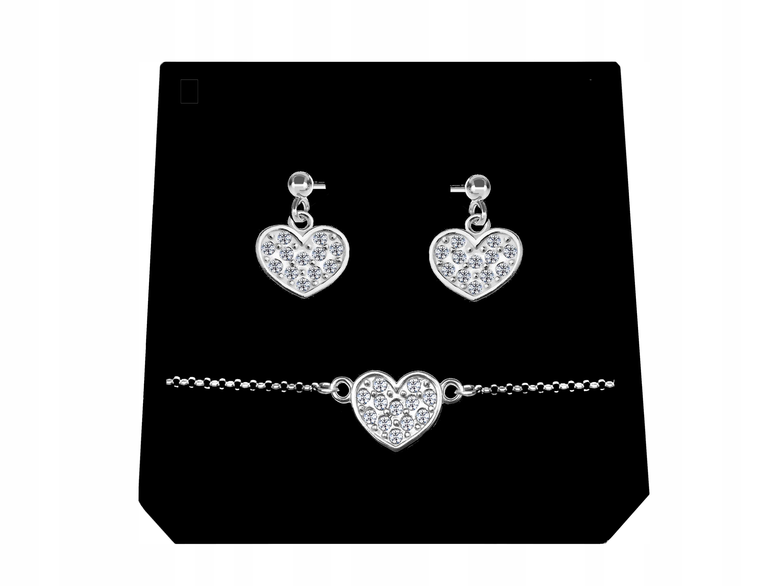 

Srebrny Komplet Serce Serduszko srebro 925