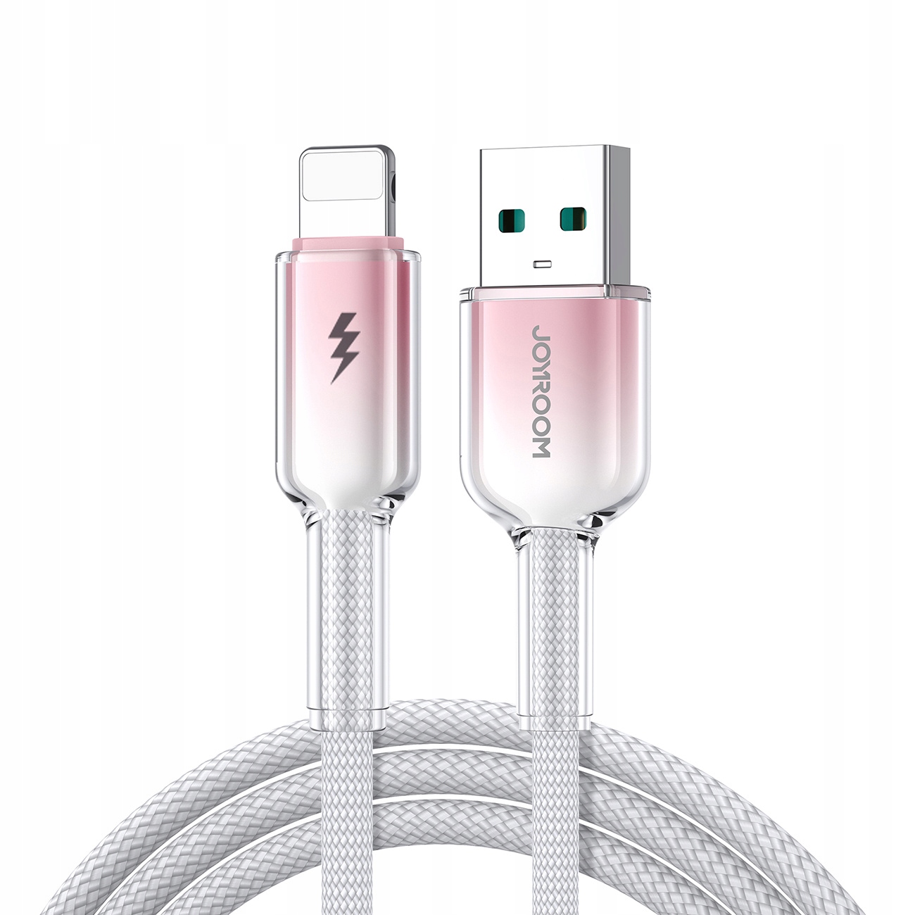 Kabel Joyroom S- A42 Crystal- Clear Series 3A Usb- A Lightning 1,2m biały