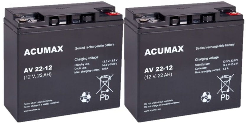 TBC103 BATERIE ZESTAW AKUMULATORÓW UPS APC EATON POWERWALKER 2x AV 22-12