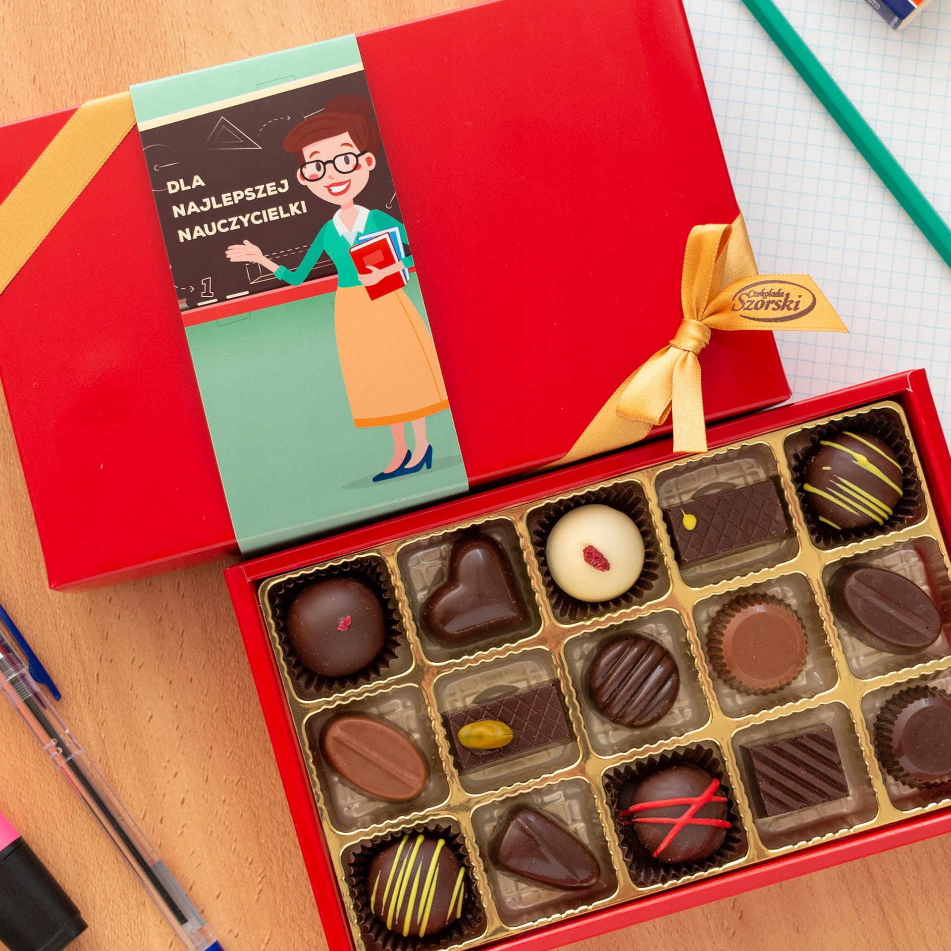 Czekoladki z okazji Dnia Nauczyciela 15 pralin