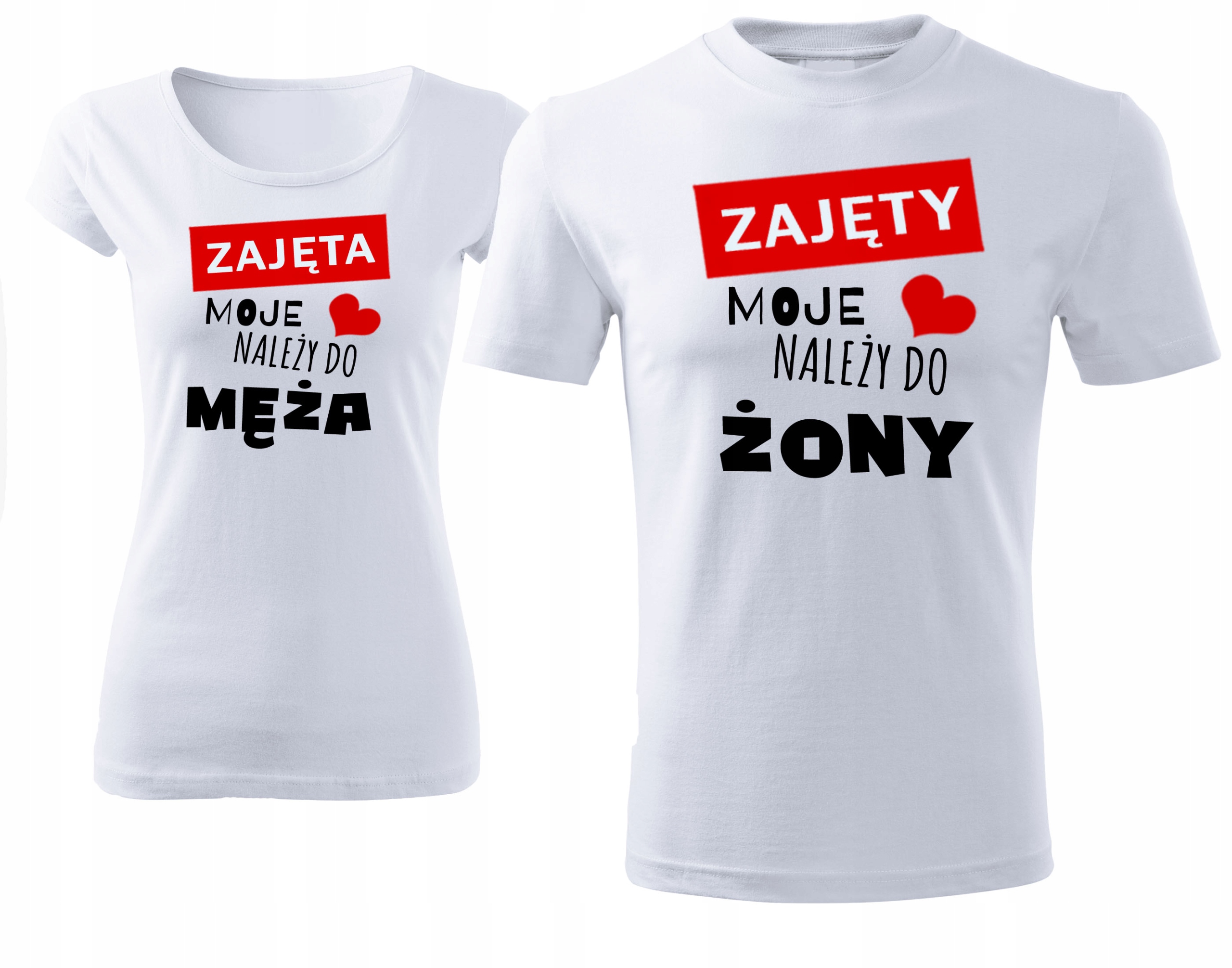 

Zestaw koszulek na Walentynki dla męża i żony pary