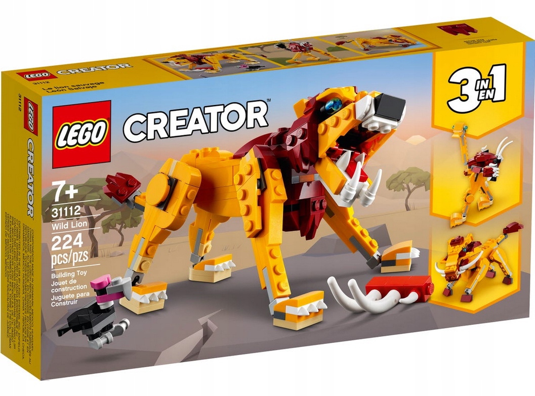 

Lego Creator 3w1 Lew Struś Dzik klocki zestaw
