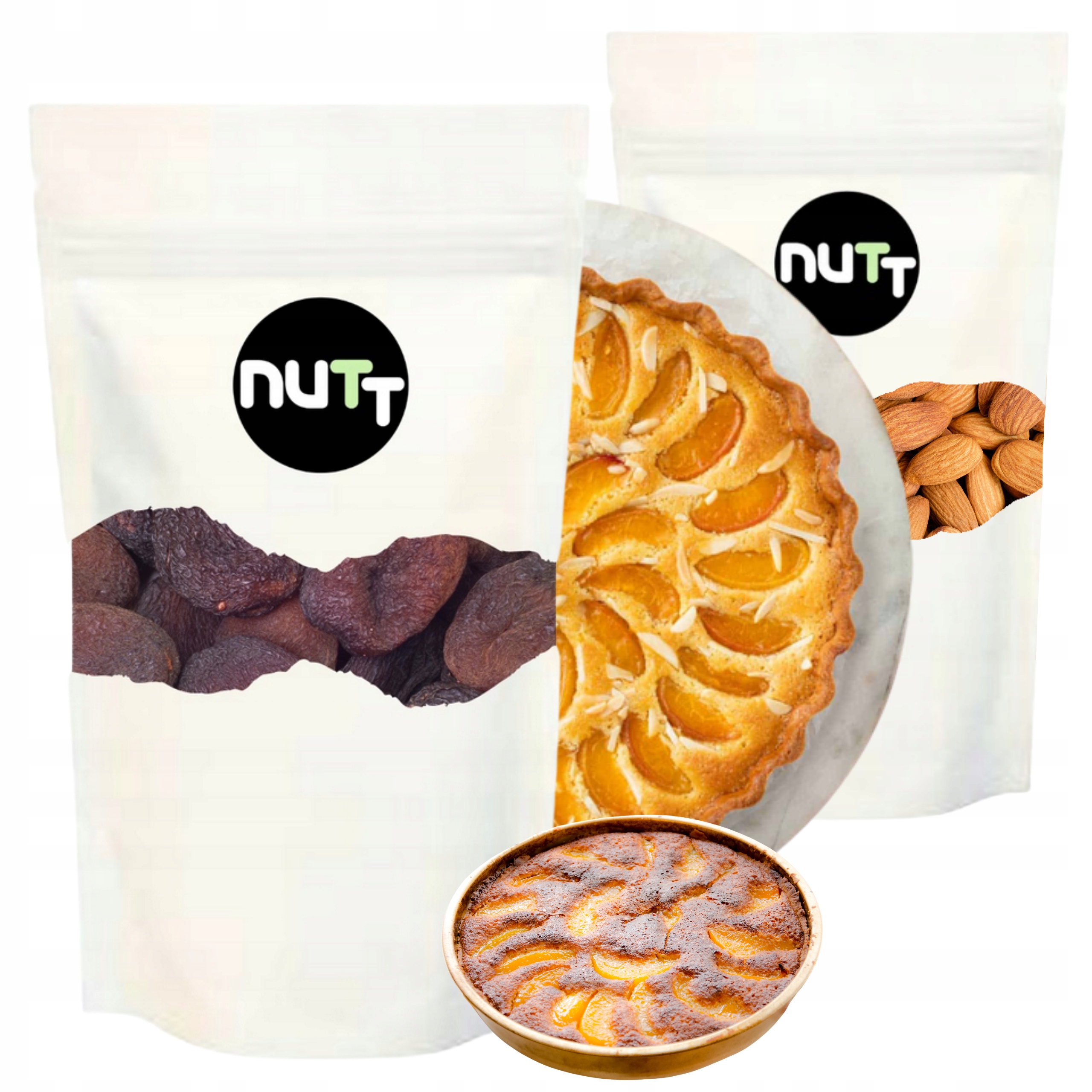 Morele suszone naturalnie Migdały Zestaw Do Ciast Klasa A 2 x 1kg