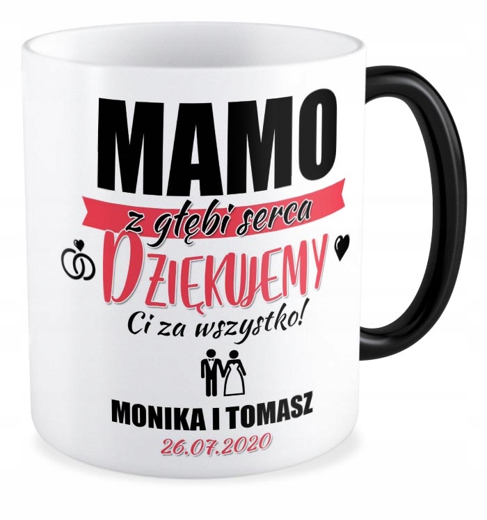 

Kubek magiczny podziękowania dla Rodziców Ślub