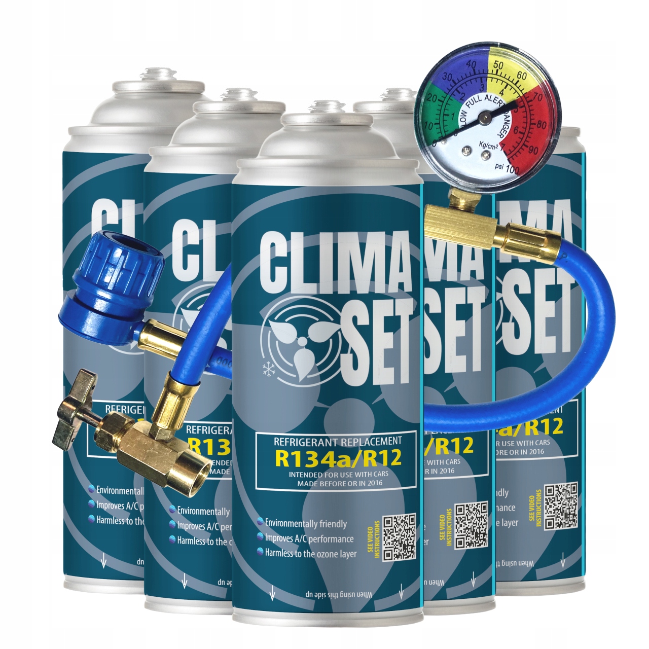 Sada na nabíjanie klimatizácie R134a 5x 453 g Chladiaci faktor Fix
